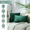 thumbnail image 5 of Super Soft Throw Pillow Covers for Bed Couch Sofa Bench,Olive, Pack of 2, 5 of 6