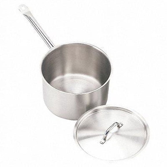 Crestware Sauce Pan w/Cover,5 qt,9-1/2 In.,SS SSPAN5WC