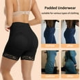 thumbnail image 5 of MISS COCOLI Womens Butt Lifter Padded Lace Panties Tummy Control Underwear Smoothing Hip Enahncer Body Shaper Boyshorts, 5 of 7