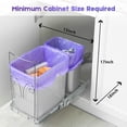 thumbnail image 6 of Pull Out Trash Can Under Cabinet Silde 35 qt Kitchen Shelf for Trash CanUnder the Sink, Black, 6 of 6