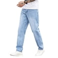 thumbnail image 4 of COLORWINGS Men’s Baggy Wishkar Light Wash Denim Jeans – Relaxed Fit Casual Wear Pants, 4 of 5