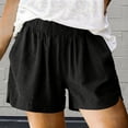 thumbnail image 5 of Women's Plus Size Casual Shorts with Pockets Elastic Waist Cotton Summer Beach Vacation, 5 of 9