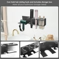 thumbnail image 6 of Grusce Hair Dryer Holder Wall Mounted, Metal Hair Tools Organizer, Hair Dryer Holder for Blow Dryer, Curling Iron, Straightener, Bathroom Hair Accessories Tools Organizer Built in Storage Box​, 6 of 11