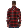 thumbnail image 3 of Gioberti Men's Western Brushed Flannel Plaid Checkered Shirt w/ Snap-on Button, 3 of 5