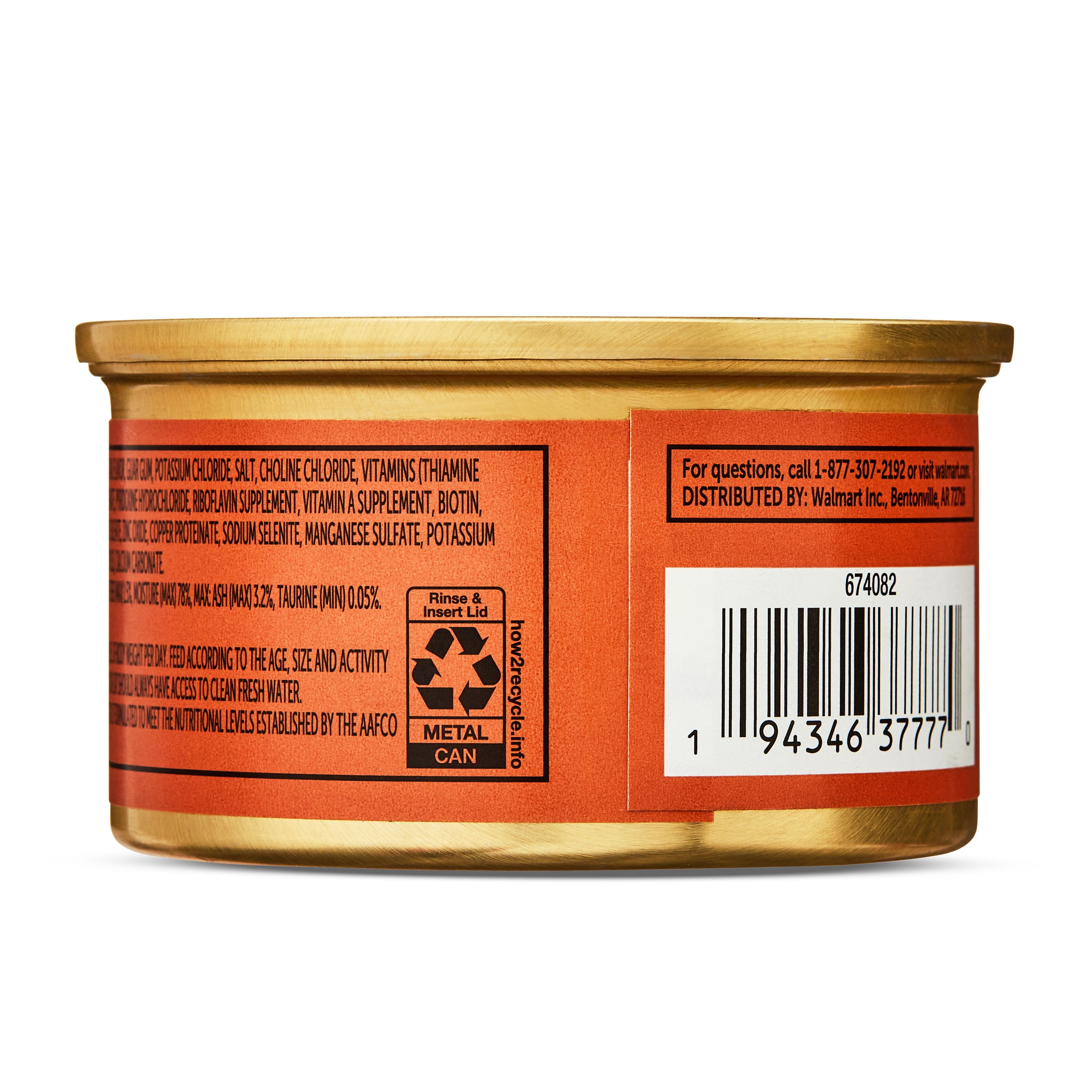 (24 pack) Vibrant Life Beef Dinner Classic Pate Wet Cat Food, Grain-Free, 3 oz Can
