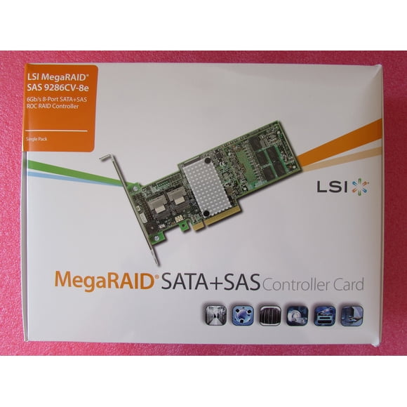 LSI Logic LSI00333 MegaRAID SAS 9286CV-8e 8Port 6Gb s PCIE3.0 1GB Controller Card