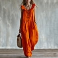 thumbnail image 3 of Edvintorg Wide Leg Jumpsuits for Women Summer Ruffle Sleeveless Casual Dressy Travel Rompers Jumpers with Pockets Plus Size Fashion, 3 of 8