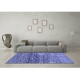 thumbnail image 3 of Ahgly Company Indoor Round Abstract Blue Contemporary Area Rugs, 3' Round, 3 of 4