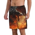 thumbnail image 2 of Logiee Fiery Dragon Of Chaos Print Mens Swim Trunks Quick Dry Board Shorts,Breathable Hawaii Beach Shorts Swimwear Bathing Suits-Large, 2 of 6