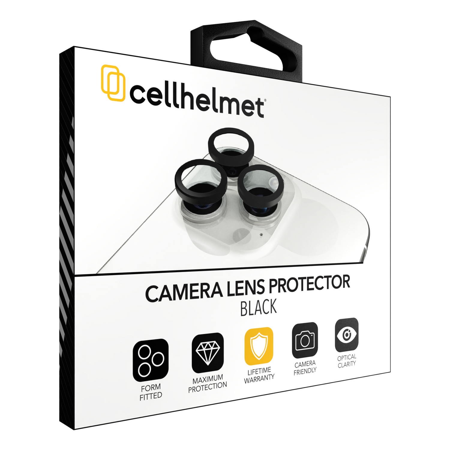 cellhelmet Tempered Camera Glass Protector for Apple iPhone 17 Air, Individual Pieces, Black, SC-124-IND