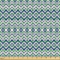 thumbnail image 2 of Ambesonne Aztec Boho Fabric by the Yard Upholstery, Ikat Shibori Pattern, 3 Yards, White Night Blue, 2 of 5