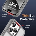 thumbnail image 6 of Compatible with iPhone 15 Pro Max Case with Invisible  O-Ring Stand -Grade Translucent Case for iPhone 15 ProMax 6.7" [Compatible with MagSafe][Great Grip Feeling],Titanium Grey, 6 of 18