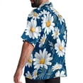 thumbnail image 3 of Daisy Men's Short Sleeve Shirts, Casual, Printed, Button Down Short, Summer Beach Shirts, Unisex, 3 of 6