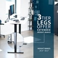 thumbnail image 4 of VIVO Electric 71” x 30” Stand Up Desk Workstation, White Table Top, Black Frame, 4 of 8