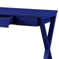 thumbnail image 3 of Blue Freestanding Writing Desk | Clear Surface & Drawer Organization | Entryway Setup, 3 of 3