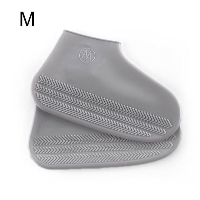 Couvre-chaussures en Silicone Imperméable Protecteur de Chaussures Antidérapant Résistant à l'Usure, Surchaussures Réutilisables Gris, m