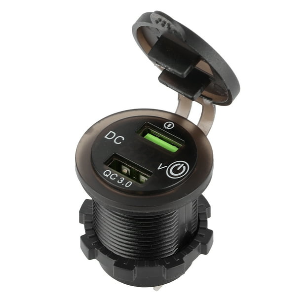 Cargador de coche resistente al agua, cargador de puerto USB dual, cargador de coche, adaptador de corriente para coche, fabricado para durar