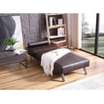 thumbnail image 5 of Nathaniel Home Leather Lounger Chair, Tufted Futon Adjustable Sleeper, Convertible Chaise Lounge, for Sitting Lounging Sleeping, Brown, 5 of 7