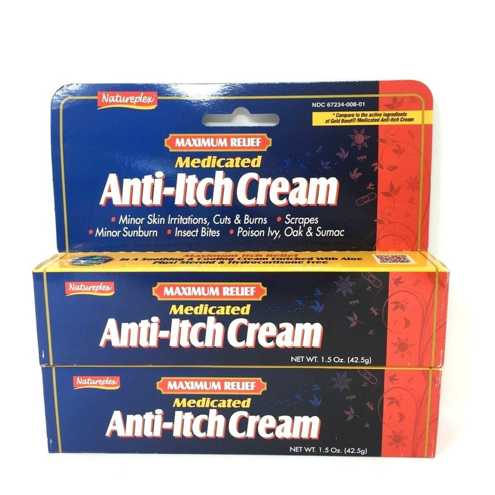 Maximum Relief Medicated Anti Itch Cream 15 Oz Pack Of 2