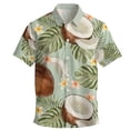 thumbnail image 3 of IWRICH Hawaiian Plus Size Shirt for Men Tropical Shirts Summer Beach Button down Short Sleeve Floral Vacation Tops 11-Light Green S, 3 of 4