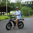 thumbnail image 6 of V8 Series Electric Bike, 48V 15.6Ah Removable Battery 20” Fat Tire Electric Bike, 750W Motor 31MPH Top Speed Electric Motorcycle, 7 Speed Dual Hydraulic/Disc Brake E Bikes, 6 of 6