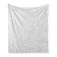 thumbnail image 1 of Star Soft Flannel Fleece Throw Blanket, Abstract Diamond Stars Theme Pattern Infinity Geometric Minimalistic Contemporary, Cozy Plush for Indoor and Outdoor Use, 60" x 80", White Black, by Ambesonne, 1 of 6