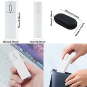 Dpisuuk Wireless Mouse Bluetooth Mini Ultra Slim Silent Tri-Mode 2.4GHz & Dual Bluetooth Travel Mice with Case Rechargeable Portable Small Mouse for Laptop PC Desktop MacBook Tablet Kids Gift, White