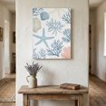 thumbnail image 3 of Canvas Wall Art, Coral Coastal Framed Canvas Prints for Kitchen Bedroom, Summer Beach Starfish Nautical Shell Small Gallery Wrapped Wall Decor for Home Office, Gifts, 8"x12" Ship Next Day, 3 of 9