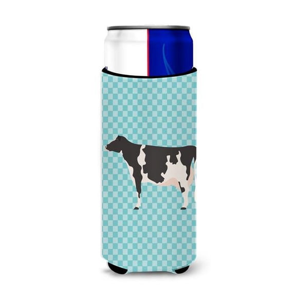 Holstein Cow Blue Check Michelob Ultra Hugger for Slim Cans