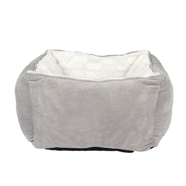 Añade terciopelo para mantener el calor. Lavable. Alivia la ansiedad. Nido para dormir para mascotas (perros y gatos). gris