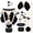Black, variant on 9 PCS Cup Accessories Set for 20/30/40 oz Tumbler Including Bottle Cover Cup Strap Chain Pendant Bow Decoration Butterfly Pendant for Women