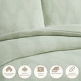 thumbnail image 4 of Superior Manali 3-Piece Cotton Woven Comforter Set, King, Sage, 4 of 8