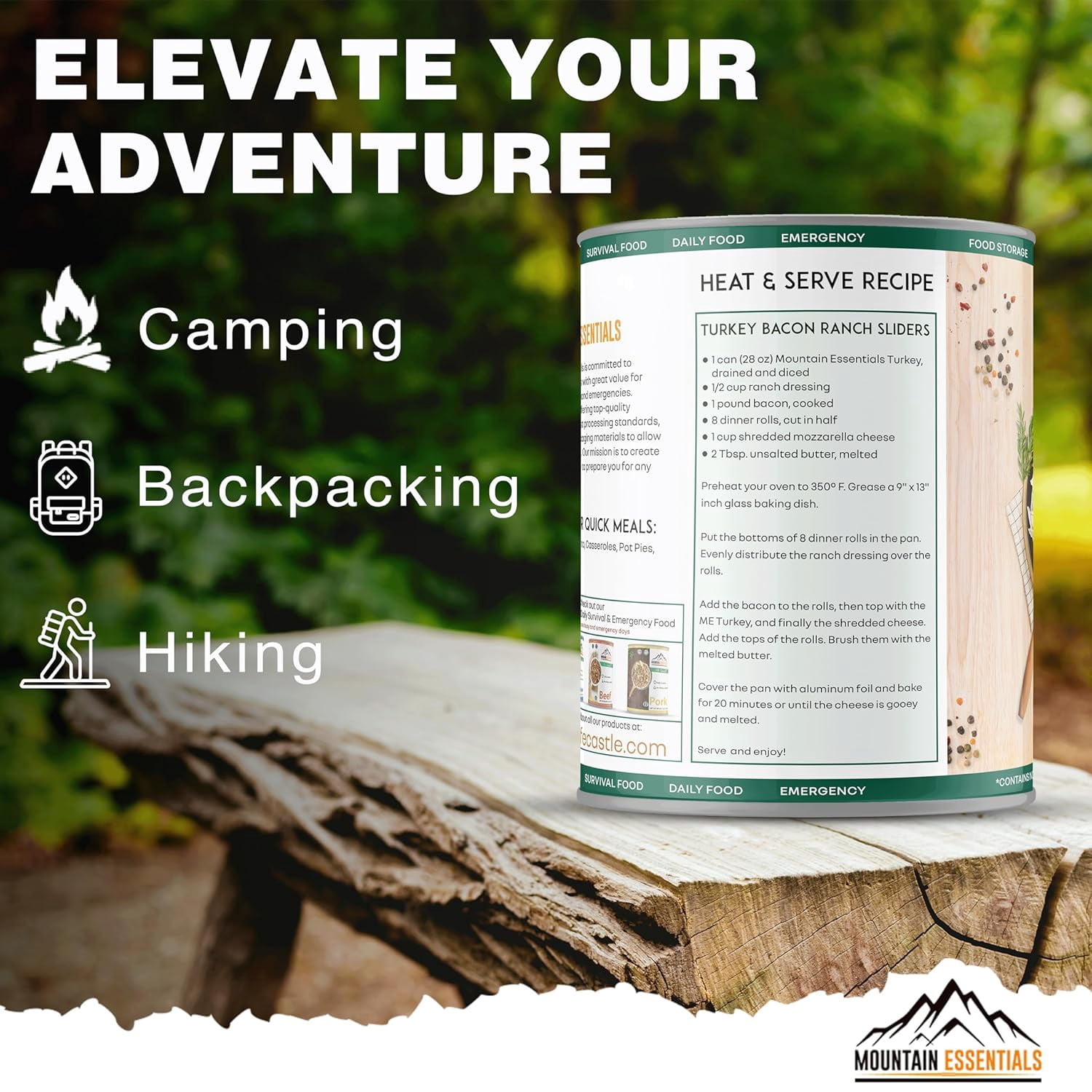 Mountain Essentials All Natural Canned Turkey 28 oz | Fully Cooked, Ready to Eat White Meat | Emergency Food & Pantry Staple | Pack of 1