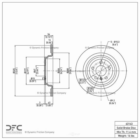 Dynamic 600-63143 DFC Brake Rotor Fits select: 2016-2018 MERCEDES-BENZ GLE, 2012-2015 MERCEDES-BENZ ML