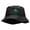Black, variant on Clover Circle Embroidered Pigment Dyed Bucket Hat - Black OSFM
