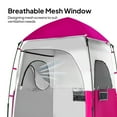 thumbnail image 5 of Ktaxon Camping Shower Tent, Waterproof Pop Up Single Changing Tent, Portable Dressing Room, Outdoor Privacy Tent for Beach, HIking, Photography Studio, Light Pink & White, 5 of 7