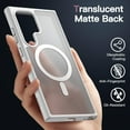 thumbnail image 4 of JETech Magnetic Case for Samsung Galaxy S24 Ultra 5G, Compatible with MagSafe, Translucent Matte Back Shockproof Phone Cover (Silver), 4 of 6