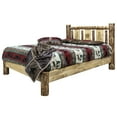 thumbnail image 3 of Glacier Country Collection Full Platform Bed w/ Laser Engraved Wolf Design, 3 of 9