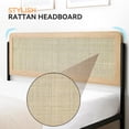 thumbnail image 4 of Eastvita Full Size Rattan Bed Frame with Headboard - Boho Style/Strong Metal Slats Support/Under-Bed Storage/Noise-Free/No Box Spring Needed, 4 of 6