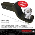 thumbnail image 3 of Husky Towing Trailer Hitch Ball Mount 31367 Class III/IV; Fits 2 Inch Receiver; 6000 Pound Gross Trailer Weight; 3-1/4 Inch Drop/2 Inch Rise; Non-Swivel; Non-Extendable; 6-3/4 Inch Shank Length, 3 of 3