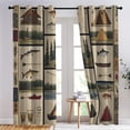 thumbnail image 3 of Fishing Blackout Curtains for Living Room Bedroom, Thermal Insulated Room Darkening Grommet Drapes, Camping Theme Bass Fish Hunting Window Curtains Home Decor-52"W x 54"L (Pack of 2), 3 of 7