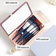 thumbnail image 3 of Matsuzay Estuche de maquillaje Caja de almacenamiento Suministros de joyería Espejo Multifuncional de larga duración Gran capacidad Comodidad Almacenamiento y organización del hogar Rosa, 3 of 6