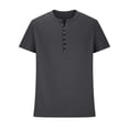 thumbnail image 3 of Quinlirra Mens Tops Clearance Under $10 Men's Slim Fitting Short Sleeved Round Neck Top Short Sleeve Round-Neck Blouses, 3 of 4