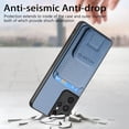thumbnail image 2 of Allytech Card Holder Back Cover Case for Samsung Galaxy S21 Ultra, PU Leather TPU Hybrid Kickstand Anti-Scratch Shockproof Slim Vintage Phone Case for Galaxy S21 Ultra, Blue, 2 of 8