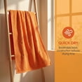 thumbnail image 6 of REGALWOVEN Cute Embroidery Cotton Bath Towels, 1 Pack Soft and Absorbent Oversized Towel for Home, Hotel, Spa, Gym Ice Lolly Orange 55" x 28", 6 of 7