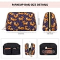 thumbnail image 5 of Naloa Stars and Fox Cute Leather Makeup Bag for Purse Travel, Portable Small Cosmetic Organizer for Women and Girls, Make up Bag with Zipper, 5 of 8