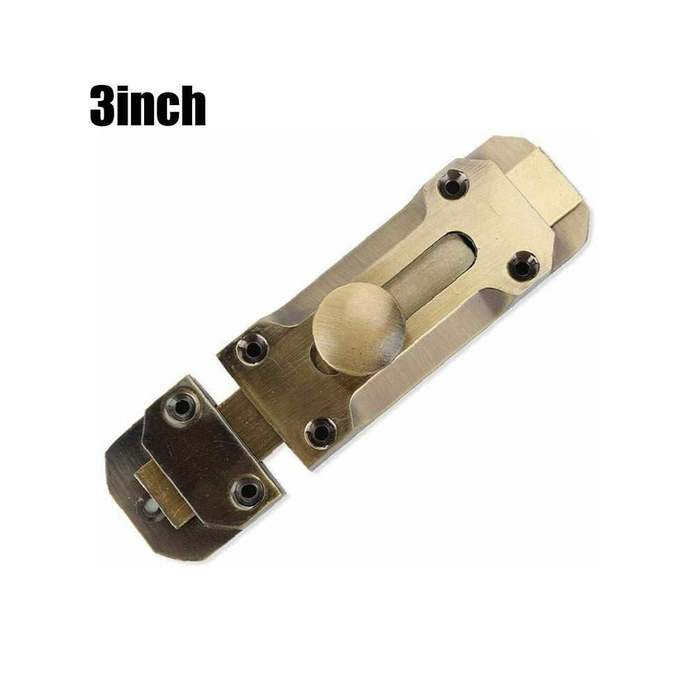 3 Pcs Golden 4-inch Zinc Alloy Door Latch Spring Sliding Lock Barrel Bolt 