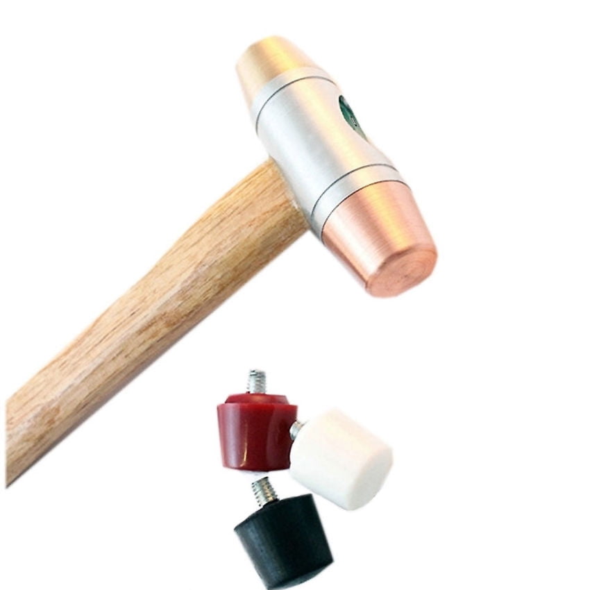 Interchangeable 5 Faces Mallet Nylon Plastic Copper Rubber Brass Hammer ...