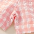 thumbnail image 7 of Cathalem Kids Toddler Boys Girls Gingham/Seersucker Shorts Elastic Waist Plaid/Striped Elastic Waist Shorts Pants Bottoms Pink 7-8 Years, 7 of 7