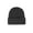 Black Label Dark Melange Gray, variant on Unisex Plain Cuff Skull Cap Winter Knit Beanie Hat, Black Label White